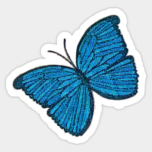 Blue Butterfly in bedazzled Sticker